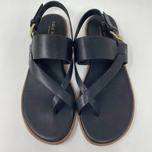 Cole Haan Black Anica Thong Sandals Size 5 B